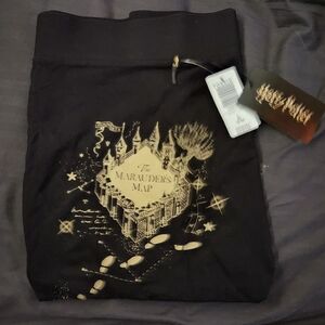 Torrid Harry Potter Marauders Map Black/Gold Crop Leggings Size 2